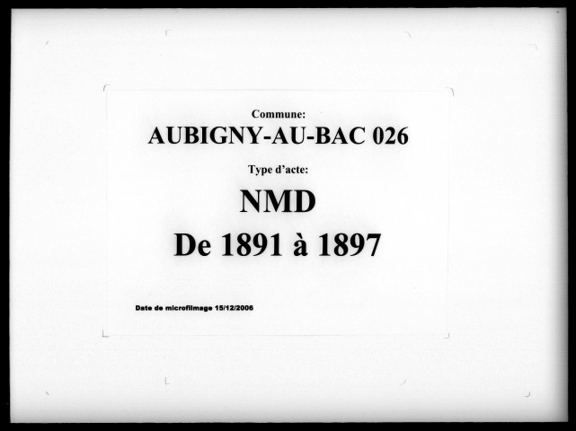 AUBIGNY-AU-BAC / NMD, Ta [1891-1897]