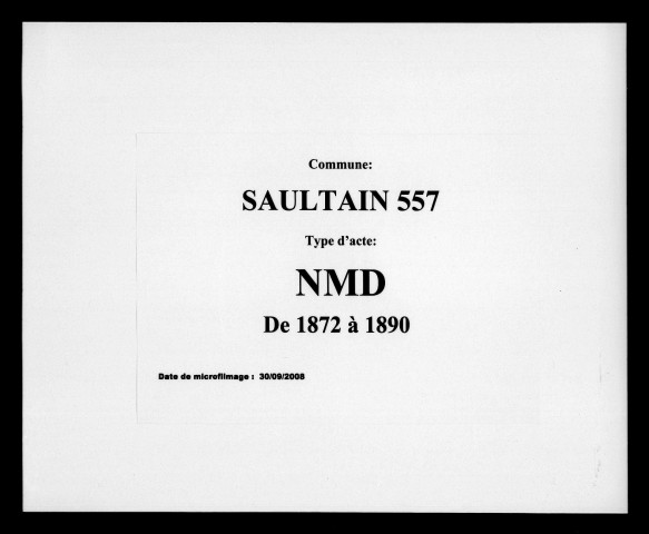 SAULTAIN / NMD [1872-1890]
