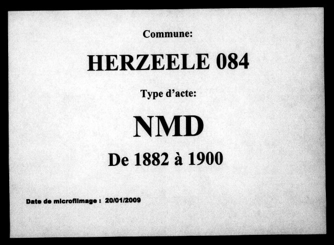 HERZEELE / NMD [1882-1900]