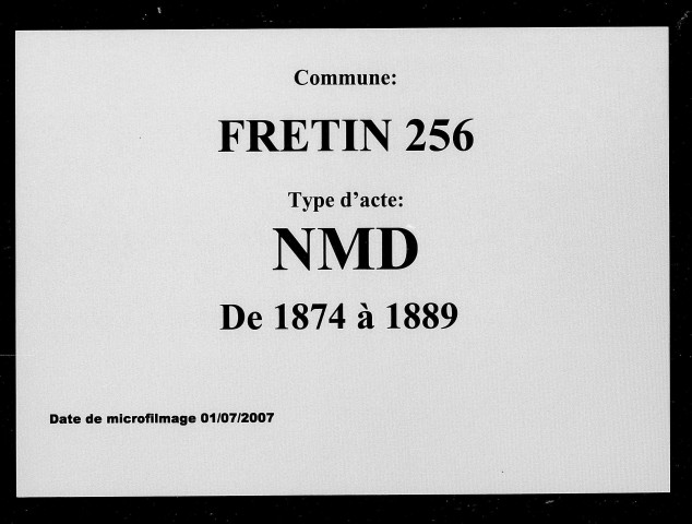 FRETIN / NMD [1874-1889]
