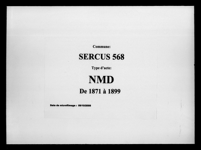 SERCUS / NMD [1871-1899]