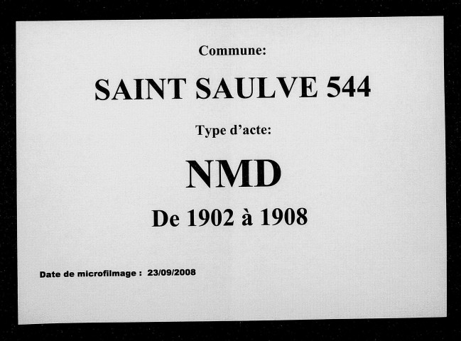 SAINT-SAULVE / NMD [1902-1908]