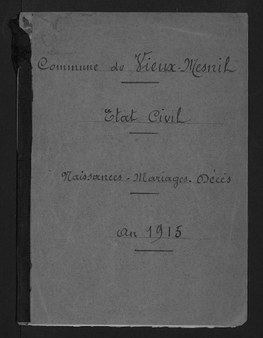 VIEUX-MESNIL / NMD [1915 - 1915]