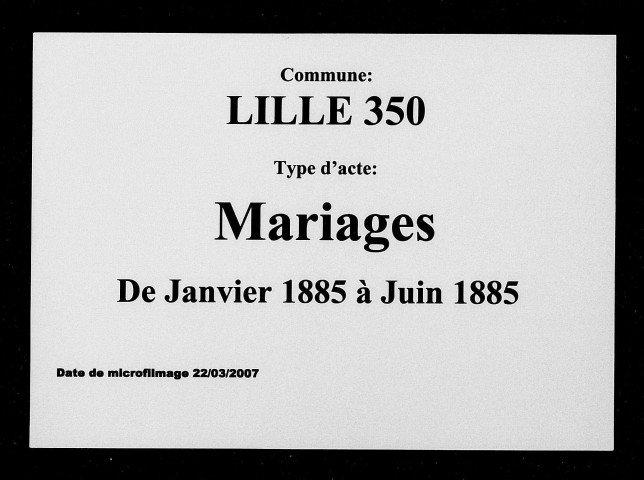LILLE / M (01/1885 - 06/1885) [1885]