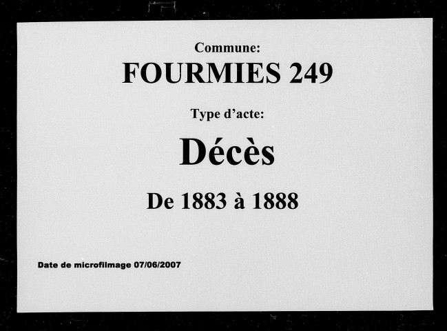 FOURMIES / D [1883-1888]
