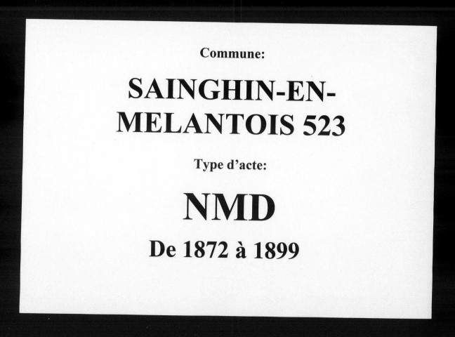 SAINGHIN-EN-MELANTOIS / NMD [1872-1899]