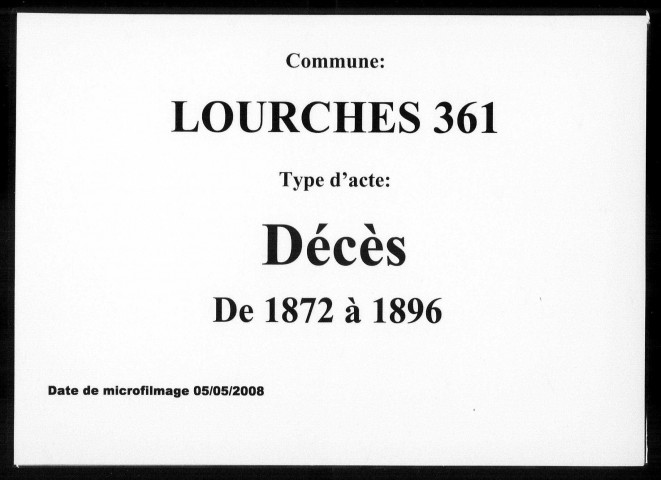 LOURCHES / D [1872-1896]