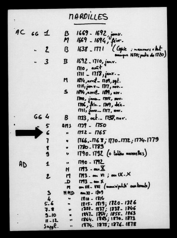 MAROILLES / BMS, Ta [1752-1792]