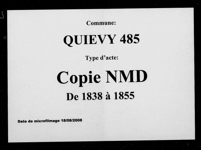 QUIEVY / NMD (copie) [1838-1855]