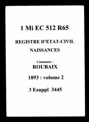 ROUBAIX / N [1893-1893]