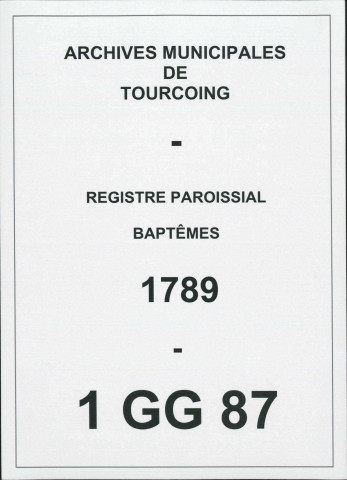 TOURCOING / B [1789 - 1789]