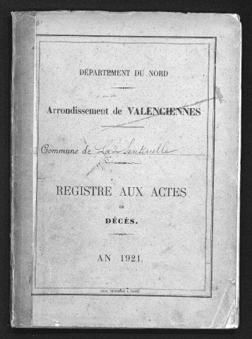 LA SENTINELLE / D [1921 - 1921]