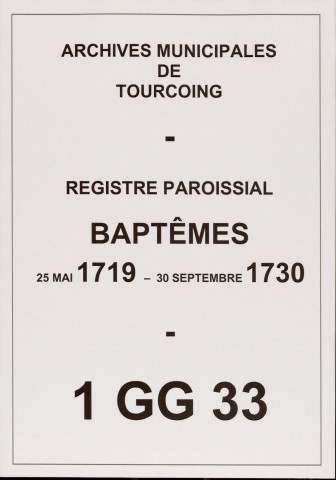 TOURCOING / B [1719-05-25 - 1730-09-30]