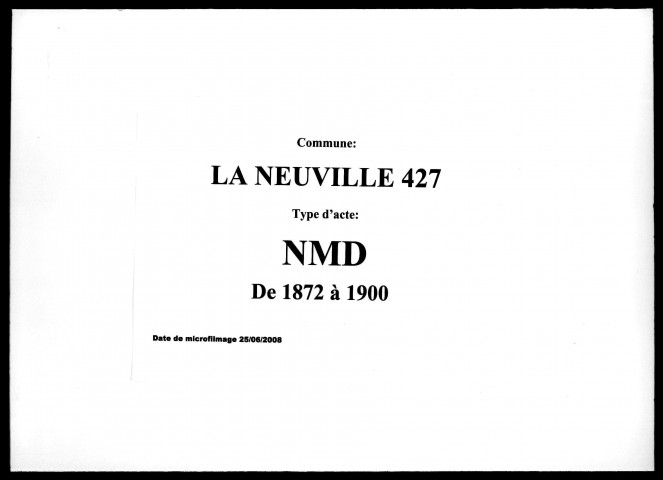 LA NEUVILLE / NMD [1872-1900]