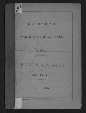 SAINS-DU-NORD / M [1905 - 1905]