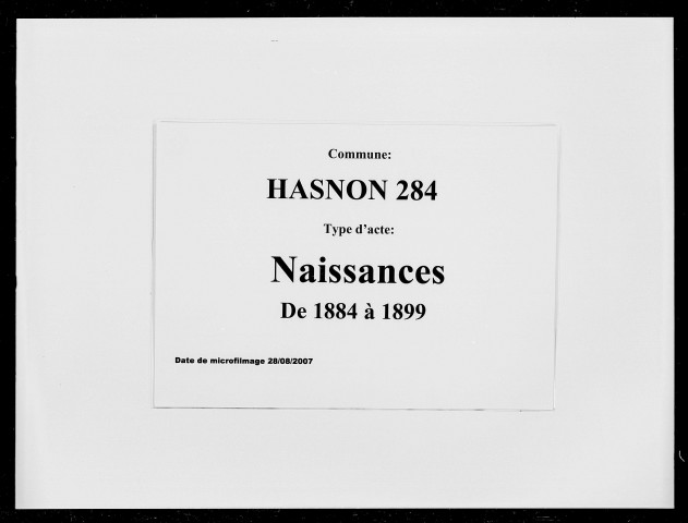 HASNON / N [1884-1899]