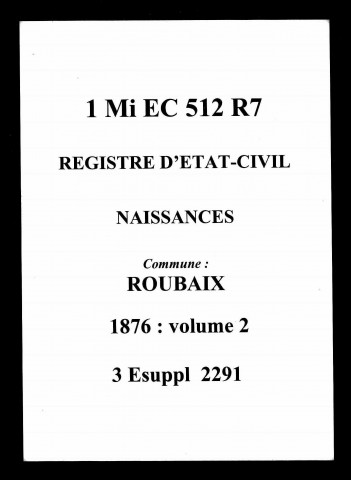 ROUBAIX / N [1876-1876]