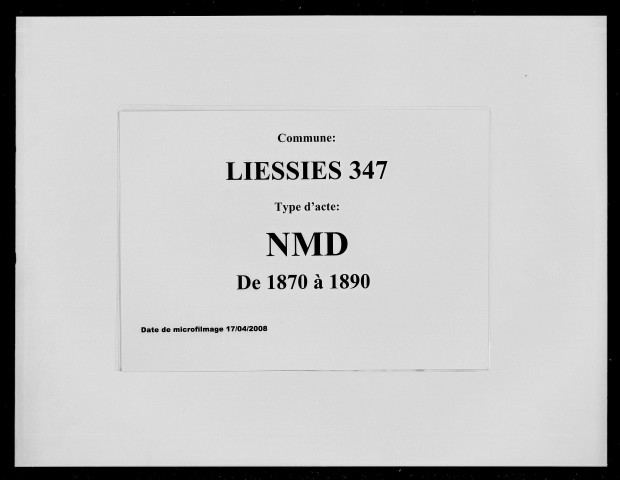 LIESSIES / NMD [1870-1890]