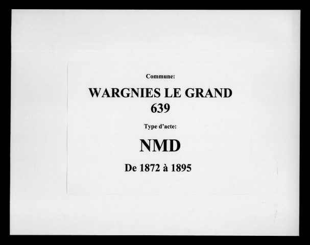 WARGNIES-LE-GRAND / NMD [1872-1895]