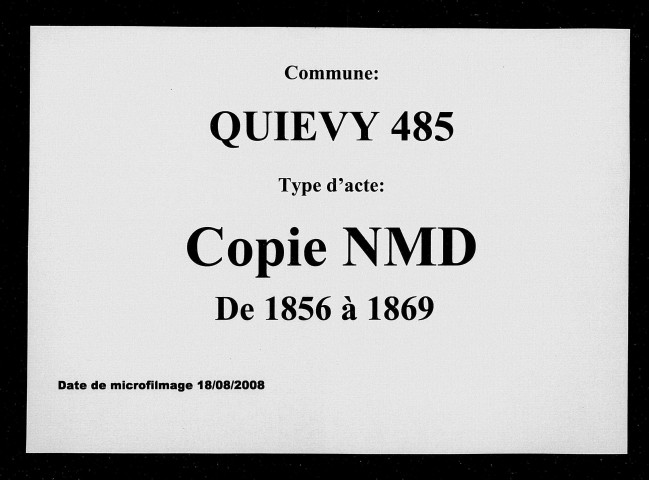 QUIEVY / NMD (copie) [1856-1869]