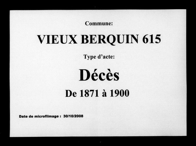 VIEUX-BERQUIN / D, Ta [1871-1900]