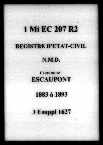 ESCAUTPONT / NMD [1883-1893]