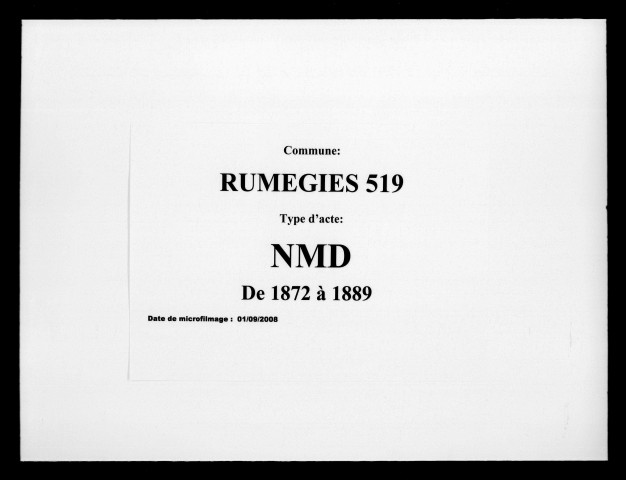 RUMEGIES / NMD [1872-1889]