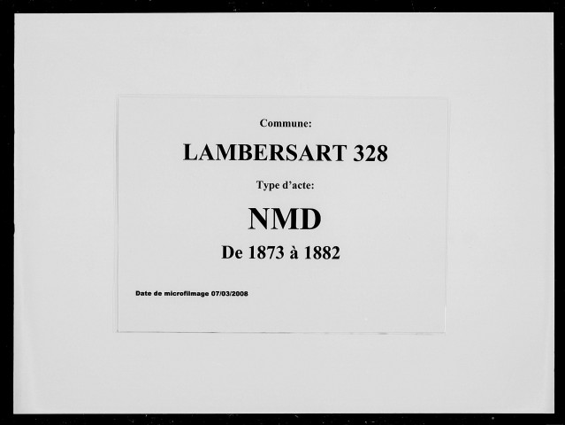 LAMBERSART / NMD [1873-1882]