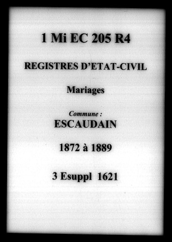 ESCAUDAIN / M [1872-1889]
