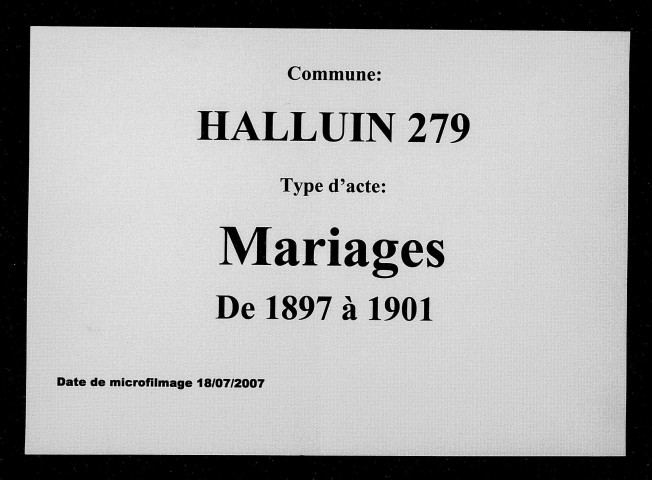 HALLUIN / M [1897-1901]
