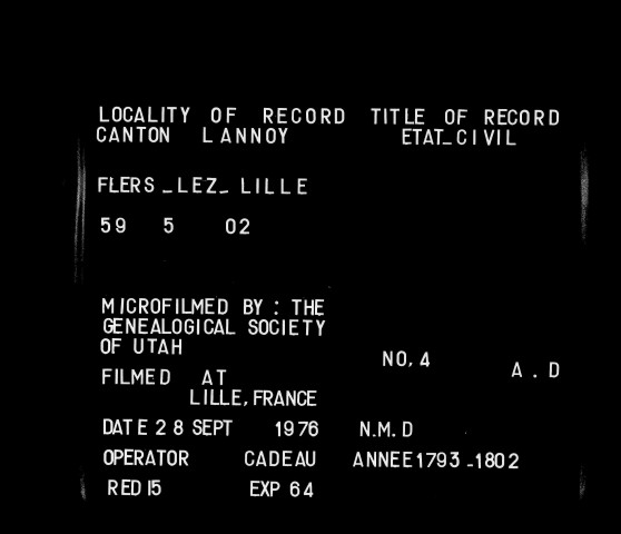 FLERS-LEZ-LILLE / NMD [1793-1822]