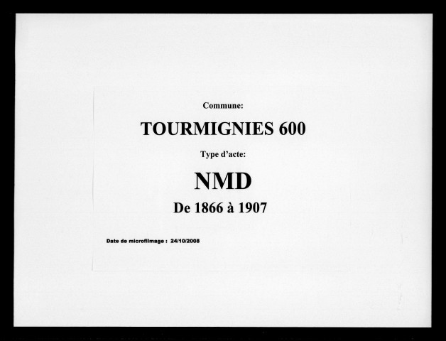 TOURMIGNIES / NMD, Ta [1866-1907]