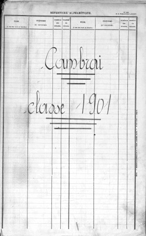 1901 : CAMBRAI