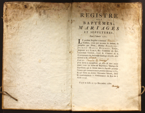 CAMPHIN-EN-PEVELE / BMS [1781-1782], 1785