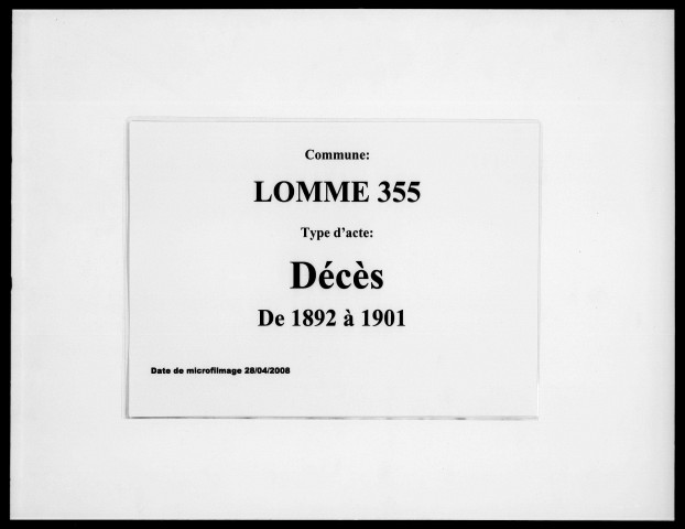 LOMME / D [1892-1901]