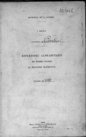 1882 : CAMBRAI