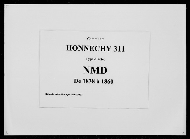 HONNECHY / NMD [1838-1860]