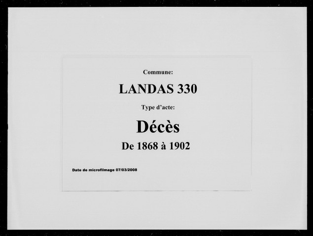 LANDAS / D [1868-1902]