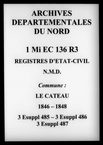 LE CATEAU-CAMBRESIS / NMD, Ta [1846-1848]