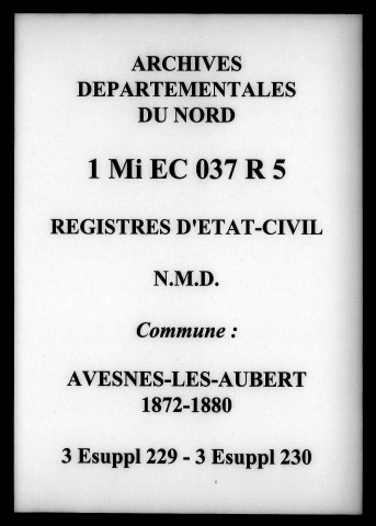 AVESNES-LES-AUBERT / NMD, Ta [1872-1880]