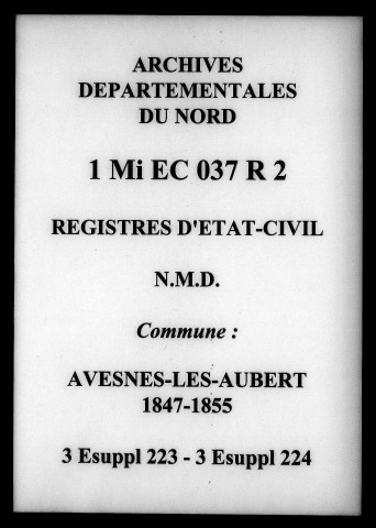 AVESNES-LES-AUBERT / NMD, Ta [1847-1855]