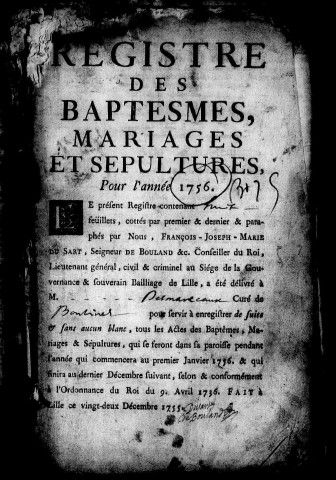BOUVINES / BMS [1756-1758]