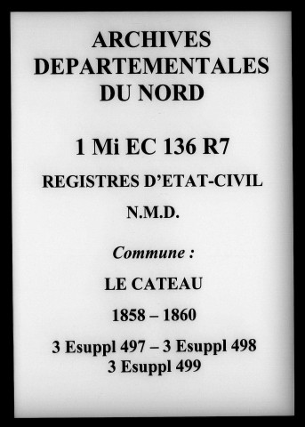 LE CATEAU-CAMBRESIS / NMD, Ta [1858-1860]