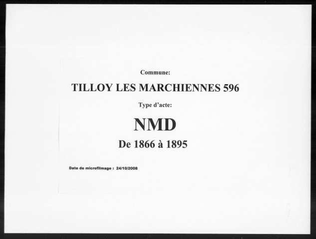 TILLOY-LEZ-MARCHIENNES / NMD, Ta [1866-1895]