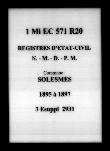 SOLESMES / N, prom de M, M, D [1895-1897]