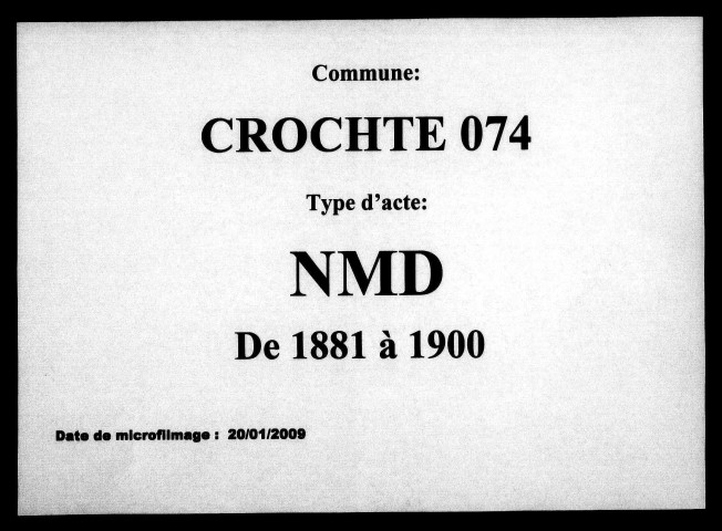 CROCHTE / NMD [1881-1900]