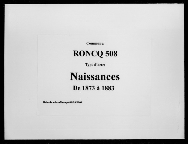 RONCQ / N [1873-1883]