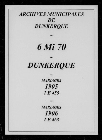 DUNKERQUE / M [1905 - 1906]