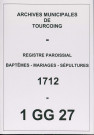 TOURCOING / B [1712 - 1712]