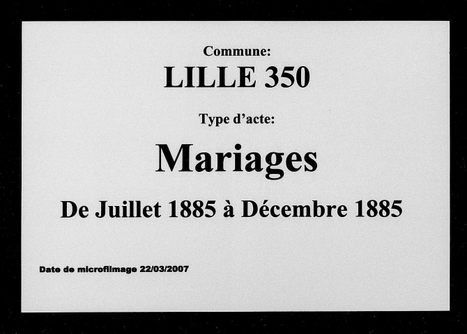 LILLE / M (07/1885 - 12/1885) [1885]